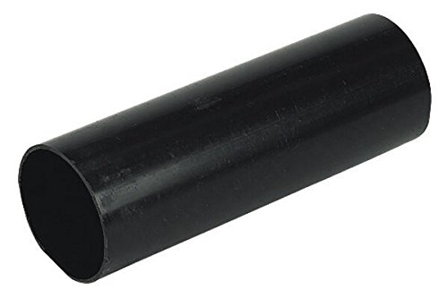 FloPlast 68mm Black Round Downpipe 4M