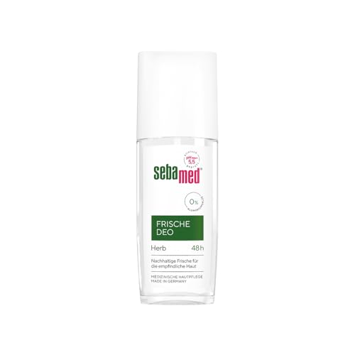 Sebamed Deo-Spray Frische Deo Herb 75 ml mit 48 Stunden Wirkung ohne Aluminiumsalze nachhaltige Frische für die empfindliche Haut hinterlässt keine weißen Rückstände