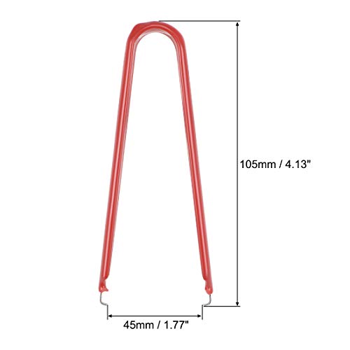 Image of uxcell IC Puller Chip Extractor Stainless Steel with Insulated Vinyl Grip Red 2 Pack