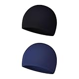 2 Stück Badekappe Kinder Jungen, Super Elastisch Kein Ziepen Haare Badehaube Schwimmhaube, Komfort Stoff Weich Wasserdicht Badekappe Kinder Stoff, Swimming Cap for Kids Jungen Mädchen