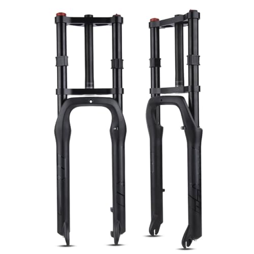 20/26 X 4.0 Zoll Fatbike Gabel Mountain Front Gabel Mountainbike Federgabel Gabeln 1 1/8 Gerades Rohr Schnellspanner 135×9mm Manuelles Lockout Federweg 160mm (Color : Black, Size : 26inch)