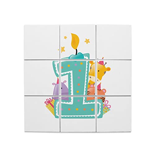 Carreaux céramique cadeau anniversaire 1 an motif girafe à offrir pour une décoration unique
