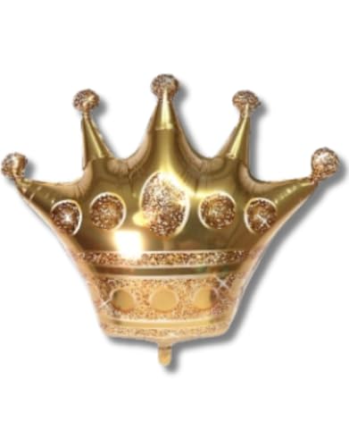 La Kissa バルーン 数字 アルファベット 誕生日 飾り付け バースデー 1歳 風船 男の子 女の子 (ゴールドクラウン)