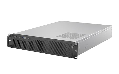 Rosewill 2U Rackmount Server Chassis | Horizontal Full-Size GPU Support | ATX Motherboard Compatible | Supports up to 6 x 3.5 HDD Bays | 5 x 80mm PWM Fans | USB 3.2 Type-C | RSV-Z2006