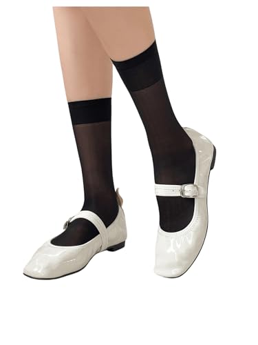 Milumia Women's Mesh Sheer Socks Ankle High Socks2