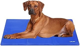 LMLMD Dog Cooling Mat, Self Cool Gel Mat for pets, Non-Toxic, Prevent Overheating During Rest & Sleep  Heat Absorbing Gel Mat to Keep Ice Cool in Summer-(90 * 50cm) (L)