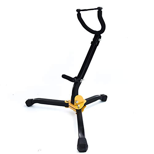 Gonioa Folding Saxophone Stand, Alto/Tenor Sax Stand, Adjustable Metal Triangle Base Design Saxophone