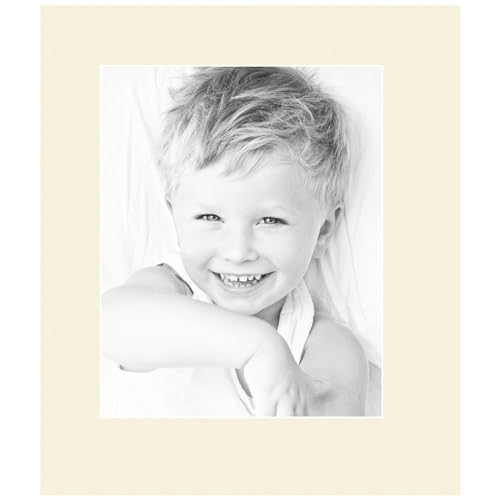 8x10 Cream Linen/Ivory Custom Mat for Picture Frame with 4x6 Opening Size (Mat Only, Frame NOT Included) - 3 Pack