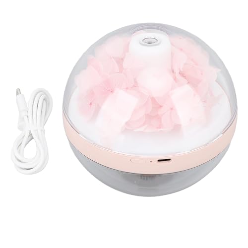 HEEPDD Eternal Flower Humidifier Pink Rose Aromatherapy Diffuser with LED Light 270ML Ultrasonic Mist for Bedroom Office Yoga