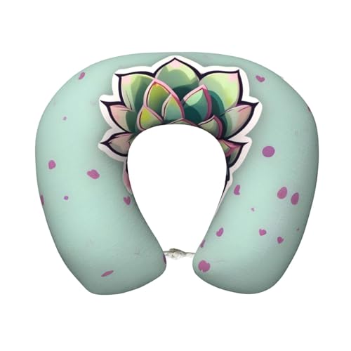 Almohada U de espuma viscoelástica negra ajustable miniatura 1