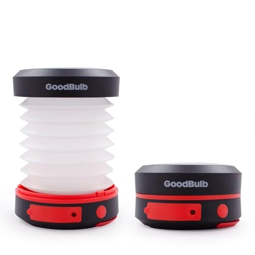 GoodBulb Compact Solar Lantern - Collapsible Lantern - Camping Accessories - Solar Lights - LED Rechargeable Light - USB Power Bank
