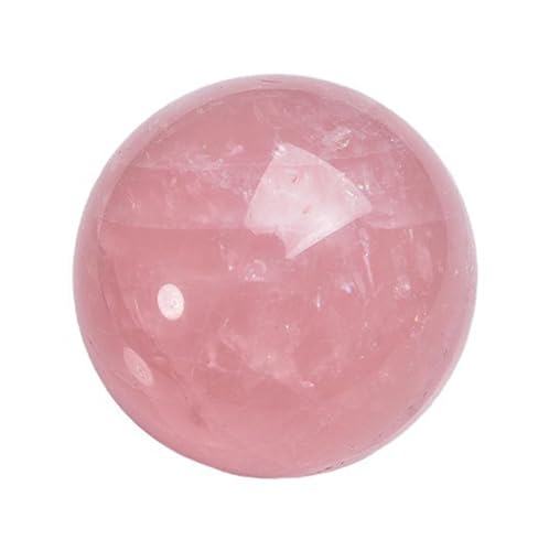 Sphère en quartz rose naturelle de 5cm avec socle pour décoration