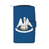 Louisiana Flag Fashion Wallet Credit Card Holders Large Wristlet Handheld Coin Pockets