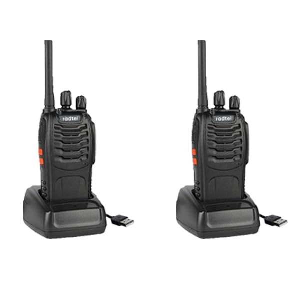 Radtel RT88 Rechargeable Walkie Talkies Long Range Handheld License-Free Two Way Radio 16CH Handsfree USB Charging LED Flashlight (2 Pack)