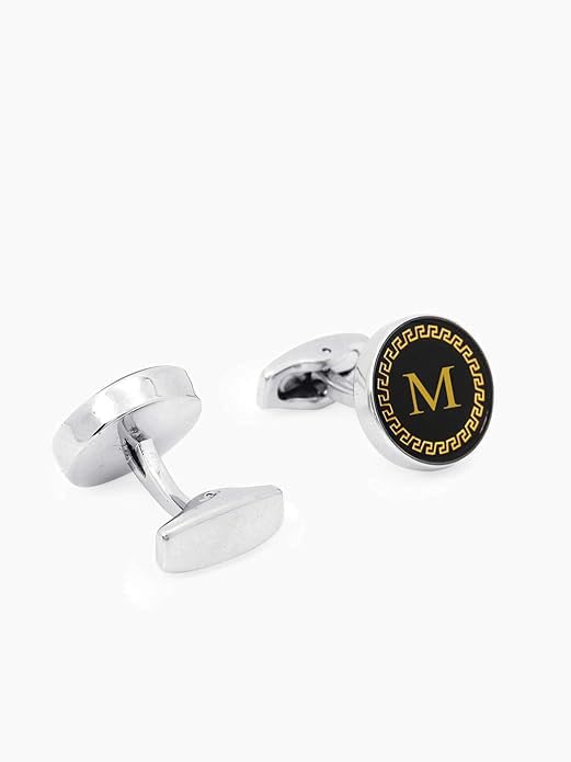 miami Cufflinks for Men Boys Cuff links Formal Stainless Steel Cufflink For Men Alphabet Letters M Birthday Gift Anniversary Husband Cuff Links Cufflinks Set Mens Boys Man Boy Valentine Gifts -M13-picture-38
