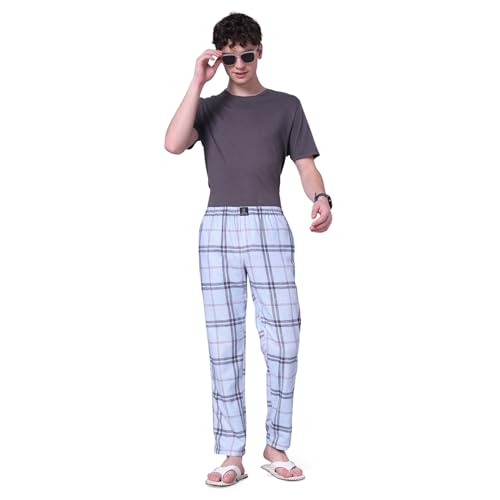 Image of Urban Scottish Men's Lounge Pants 100% Cotton Men's Lounge Night Pant Comfortable Leisure-Wear Lower with an Elastic Waist-Band and Regular Fit Track Pants, Machine Washable Stay at Home