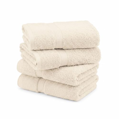 Superior Handtücher aus ägyptischer Baumwolle, 4er-Set, ultraweiche Handtücher, Dickes Plüsch, saugfähig, schwer, Gästebad, Hotel, Spa… – Ansicht 1