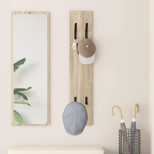 Perchero de pared estable de madera moderna fácil de limpiar 3