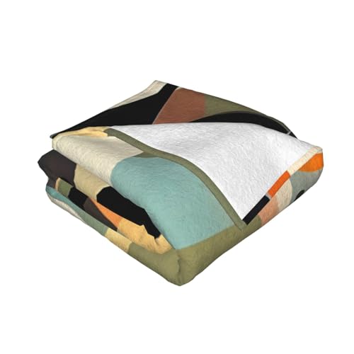 Couverture polaire confortable motif chat style artistique moderne