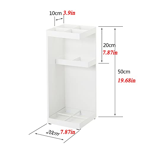 Porte-parapluies compact blanc pour couloir et maison ordonnée - 6