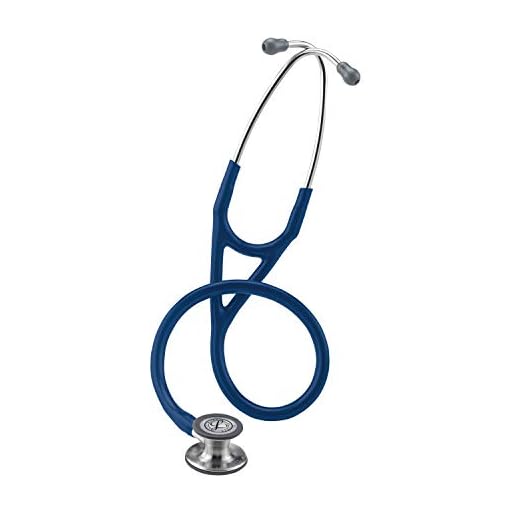 3M Littmann Cardiology IV Diagnostic Stethoscope, Standard-Finish Chestpiece, Navy Blue Tube, Stainless Stem and Headset, 27 inch, 6154