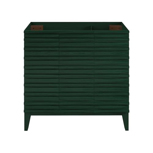 Image of Swiss Madison Cascade 36 inch Freestanding Bathroom Vanity Cabinet Without Top in Green Oak