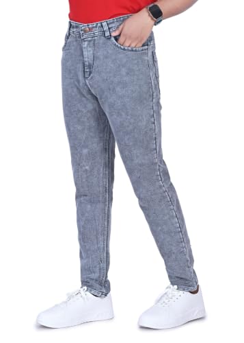 Image of Men's Slim Fit Mid-Rise Stretchable Denim Jeans Casual and Office Wear Soft Cotton Blend Comfortable Trendy Jeans