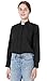 IvyRobes Womens Black Long Sleeves Clergy Shirt