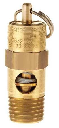 Válvula De Seguridad Para Compresor De Aire De 190 PSI - Latón Macizo, Entrada 1/4 NPT Macho