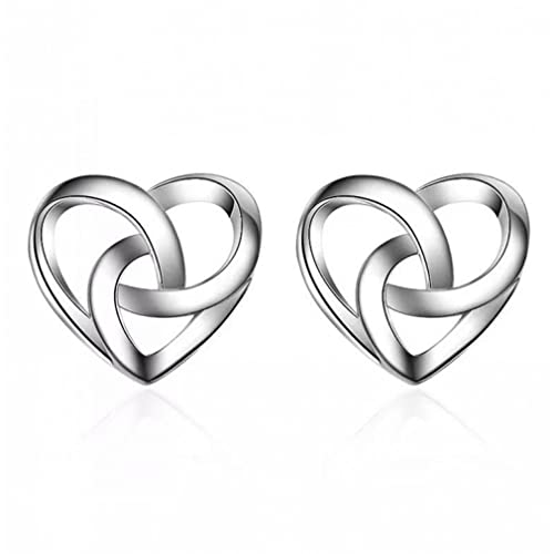 Boucles d'oreilles clous cœur creux anti-allergie, le cadeau idéal