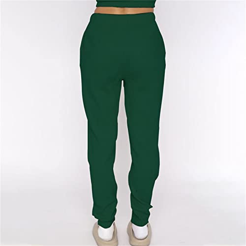 Workout Outfits For Women, Solid Color Round Neck Crop Top Drawstring Yoga Shorts Outfits Tracksuit Lounge Sets #TOP3