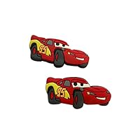 2 Lightning McQueen (Cars) Shoe Charms For Crocs & Jibbitz Wristbands