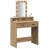 【Dimensions et stockage】 Les tiroirs de cette coiffeuse offrent beaucoup d'espace pour le rangement tout en restant stylée. Mesurant pour s'adapter aux chambres standards, elle peut accueillir divers objets, des cosmétiques aux essentiels quotidiens. Son design ergonomique l’adapte à plusieurs usages, idéale pour les petits appartements ou les grandes chambres cherchant un look contemporain et Ikea.