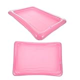 BESPORTBLE Bandeja Inflable para Servir Bebidas y Alimentos Soporte Flotante de PVC Rosa para Piscina Set de 2 Piezas Adecuado para Fiestas en Piscina y Playa Refrigerador Portátil para