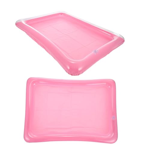 BESTOMZ Bandeja Inflable para Bebidas y Alimentos, Soporte Flotante Rosa de PVC, 2 Piezas, Gran Capacidad para Fiestas Piscina y Eventos Acuáticos
