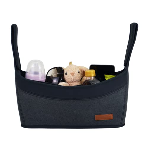 Capucci Parent Organizer, Universal Luxury Storage Caddy Stroller Accessories, Velcro Straps to Easily Attach Caddy to Handlebar, & Extra Cup Holders