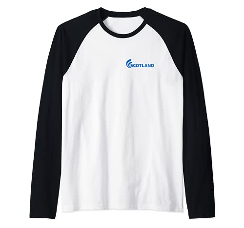 Flag Scotland Raglan Baseball Tee, Black