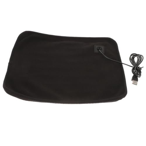 YARNOW Almohadilla Térmica para Mascotas Disco Calefactor Seguro para Acurrucarse Almohadilla para Perros Calentada Lana Lámina Accesorios para Jaulas para Ratas Poliéster Black