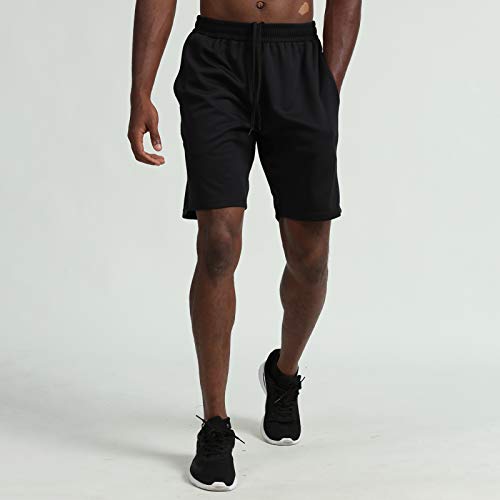 Ajcoflt Calções esportivos masculinos de secagem rápida com bolsos laterais elásticos na cintura Cal