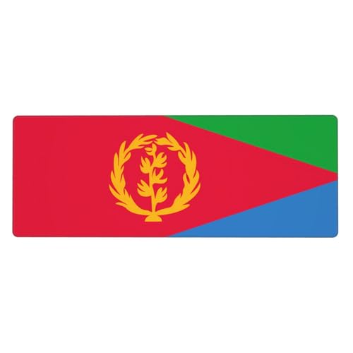 Tapis de souris Érythrée 80x30 cm antidérapant avec bords cousus pour clavier