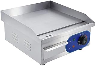 TAIMIKO Electric Griddle Flat Hotplate Commercial Countertop BBQ Grill Stainless Steel Nonstick Barbecue ,8mm Cooking surface thick 220-240V ,1500W