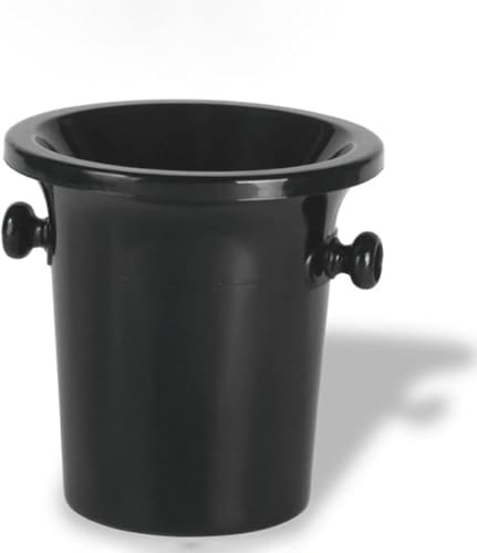 Qpractiko | Escupidera para catas y cubitera | 3,5L, Negro, pequeño, Asas Dobles, Reutilizable, Apta lavavajillas | Diseño Elegante y práctico para Eventos y catas de Vino