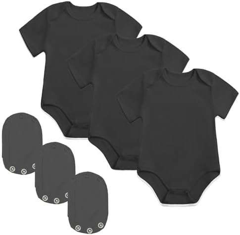 Newborn Baby Bodysuit Set Baby Clothes Set Infant Short Sleeve Cotton One-Piece Outfit with Extender