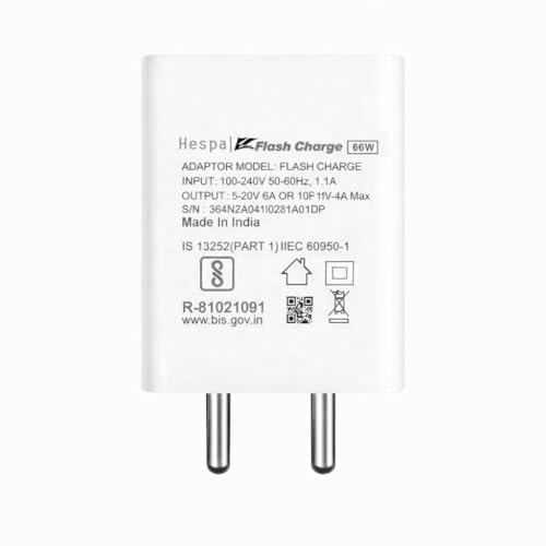 Image of SuperFlash 66W Charging Adapter | Vivo-Compatible Fast Charging | 6 Months Warranty | Compatible with Vivo X21,X50 Pro,X60 Pro,X70, V25 Pro, V27 Pro, V29e