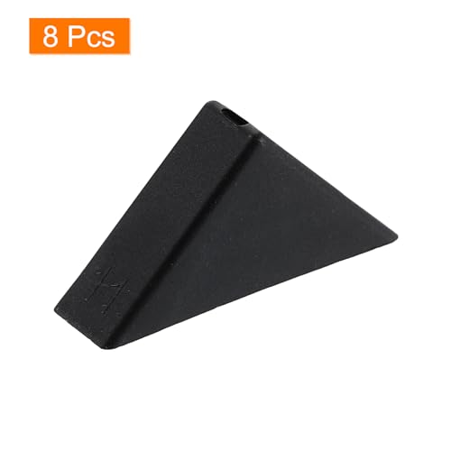 Image of uxcell 8Pcs Plastic Corner Protectors 11x50mm Right Angle Shape Glass Corner Guards Cushion for Corner Protection of Glass, Mirror, Tile, Black