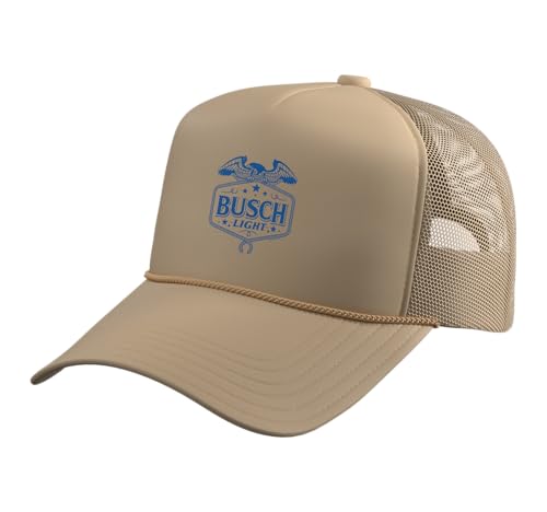 Busch Light - Busch Country - Eagle Rope Trucker Hat with Adjustable Mesh Back, Khaki