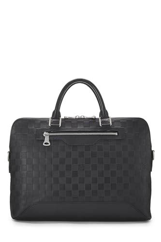 Pre-Loved Black Damier Infini Avenue Briefcase, Black