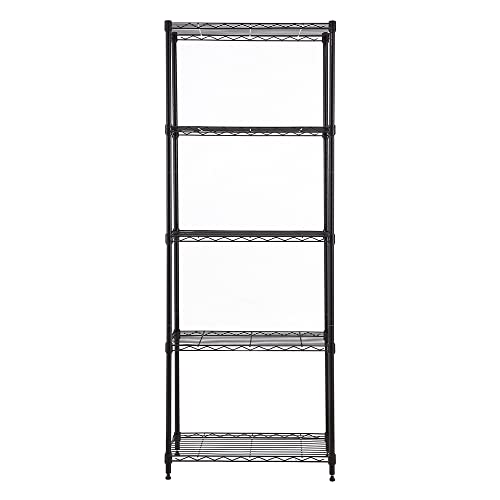 Mzg Steel Heavy Duty 5-Tier Utility Shelving Unit Steel Organizer Wire Rack For Home,Kitchen,Office (24-In W X 14-In D X 63-In H) #TOP11