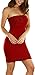 ToBeInStyle Women's Microfiber Seamless Strapless Stretchy Mini Tube Slip Dress