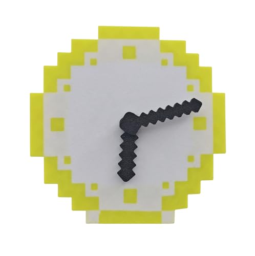 Square Desktop Clock Ornament, wall Mounted Analog Silent Clock, Artistic wall Clock (Yellow)